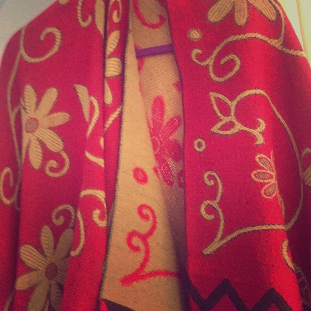 Bohemian reversable shawl